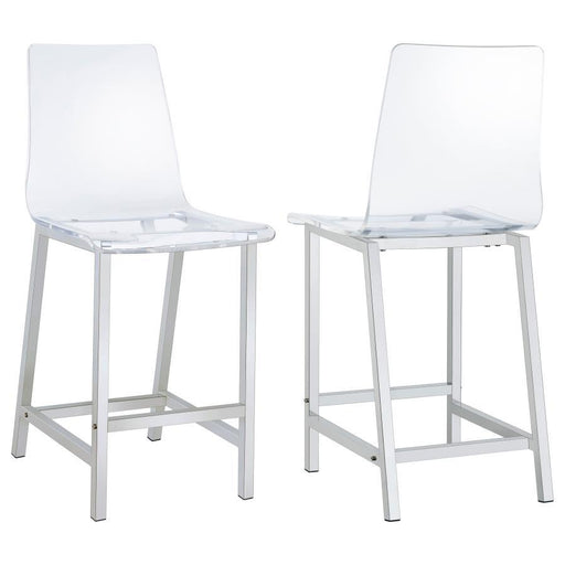 Juelia - Chrome Stools (Set of 2) - Simple Home Plus