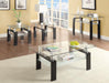 Dyer - Tempered Glass Coffee Table With Shelf - Black - Simple Home Plus