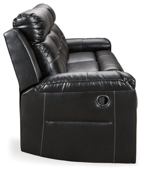 Kempten - Black - Reclining Sofa - Simple Home Plus