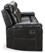 Kempten - Black - Reclining Sofa - Simple Home Plus