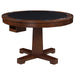 Marietta - Round Wooden Game Table - Tobacco - Simple Home Plus