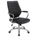 Chase - High Back Office Chair - Black And Chrome - Simple Home Plus