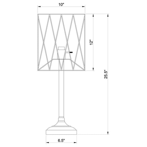 Mayfield - Metal Slender Torch Table Lamp - Black - Simple Home Plus