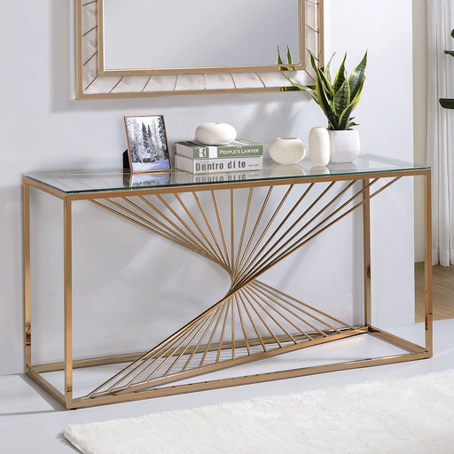 Sherbrooke - Sofa Table - Gold - Simple Home Plus