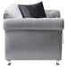 Frostine - Button Tufted Chair - Silver - Simple Home Plus