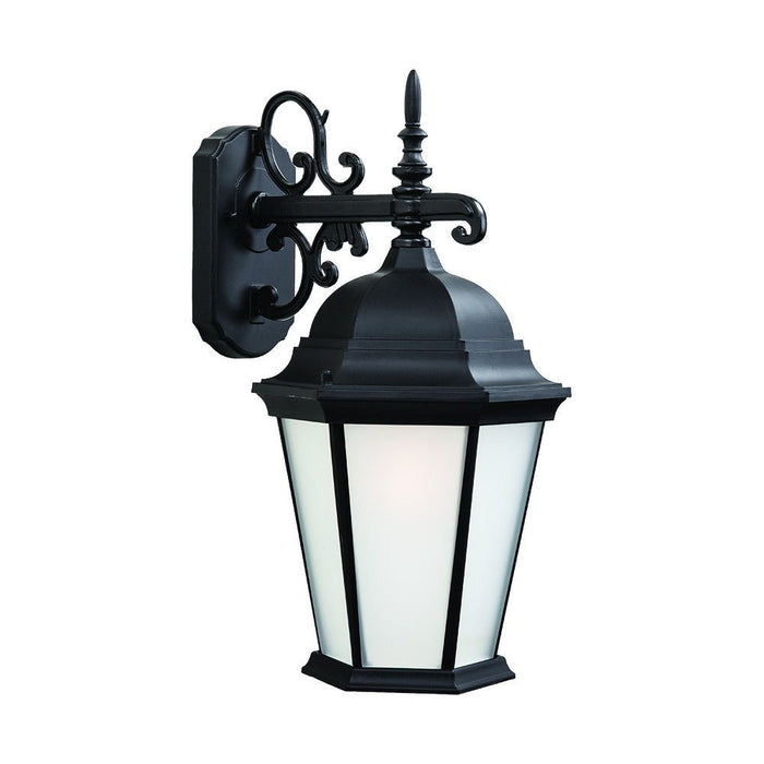 Domed Hanging Lantern Wall Light - Matte Black