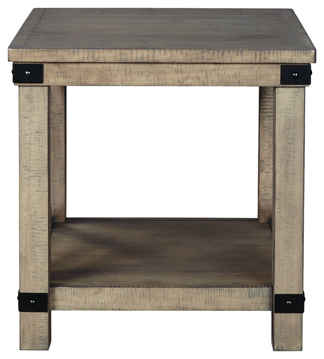 Aldwin - Gray - Rectangular End Table - Crossbuck Styling - Simple Home Plus