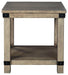 Aldwin - Gray - Rectangular End Table - Crossbuck Styling - Simple Home Plus