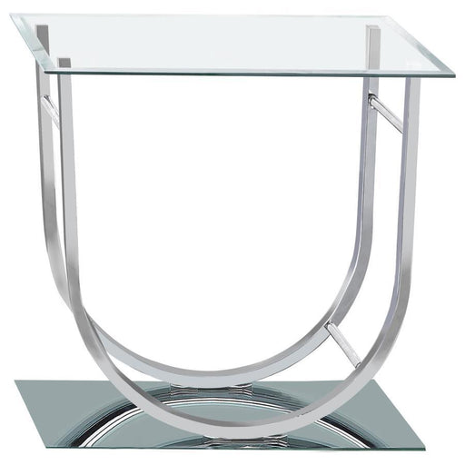 Danville - U-Shaped End Table - Chrome - Simple Home Plus