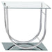 Danville - U-Shaped End Table - Chrome - Simple Home Plus