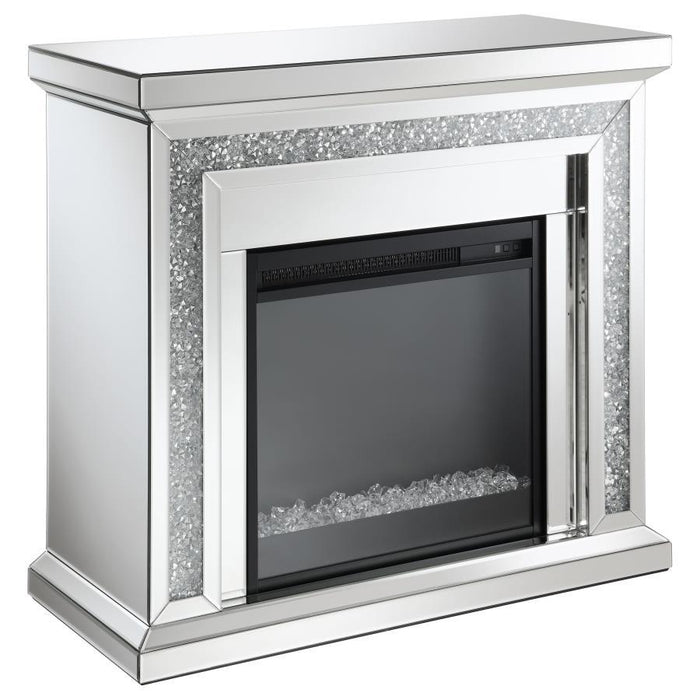 Lorelai - Rectangular Freestanding Fireplace - Mirror - Simple Home Plus