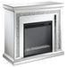 Lorelai - Rectangular Freestanding Fireplace - Mirror - Simple Home Plus