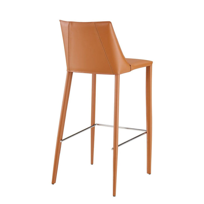 Steel Low Back Bar Height Bar Chair - Terra Cotta