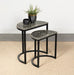 Zakiya - 2 Piece Demilune Nesting Table - Black And White - Simple Home Plus