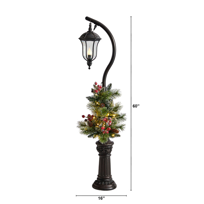 5 Ft. Pre-lit Decorated Lamp Post / 58 Tips & 30 LED Lights