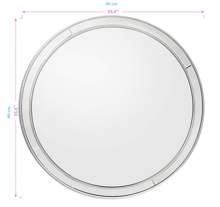 Simply Lined Mirror - Silver