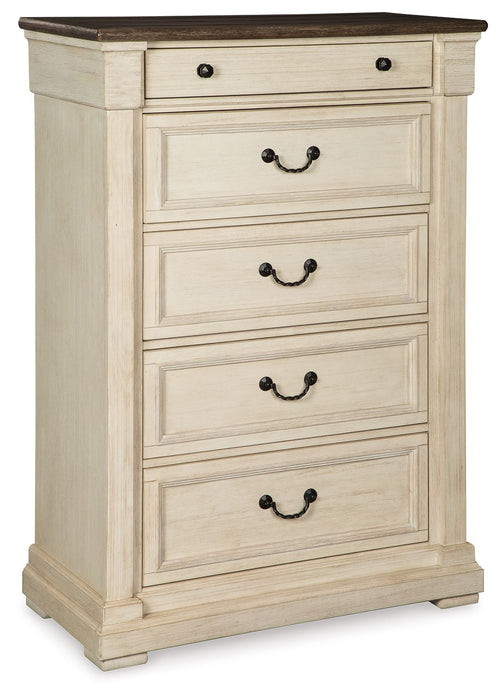 Bolanburg - Antique White / Brown - Five Drawer Chest - Simple Home Plus