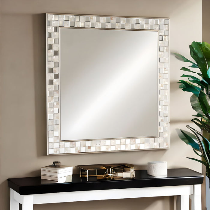 39" Square Accent Mirror - Silver