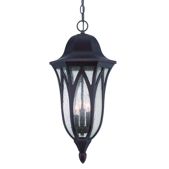 Xl Geometric Glass Hanging Light - Matte Black