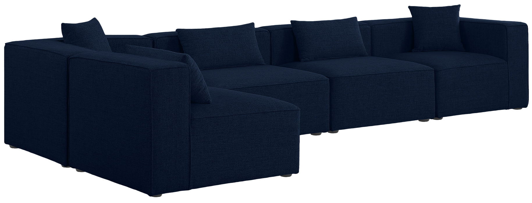 Cube - Modular Sectional 5 Piece - Navy - Modern & Contemporary