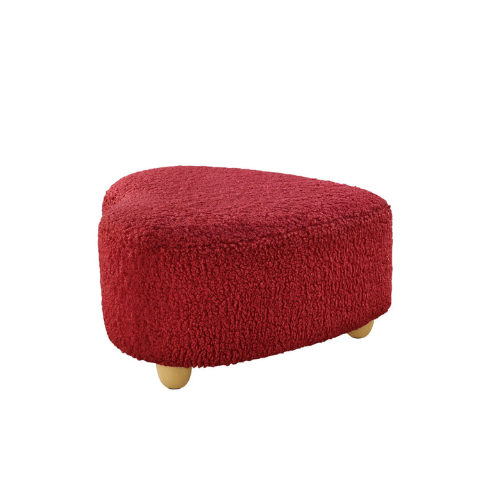 Sherpa Specialty Ottoman - Red / Brown