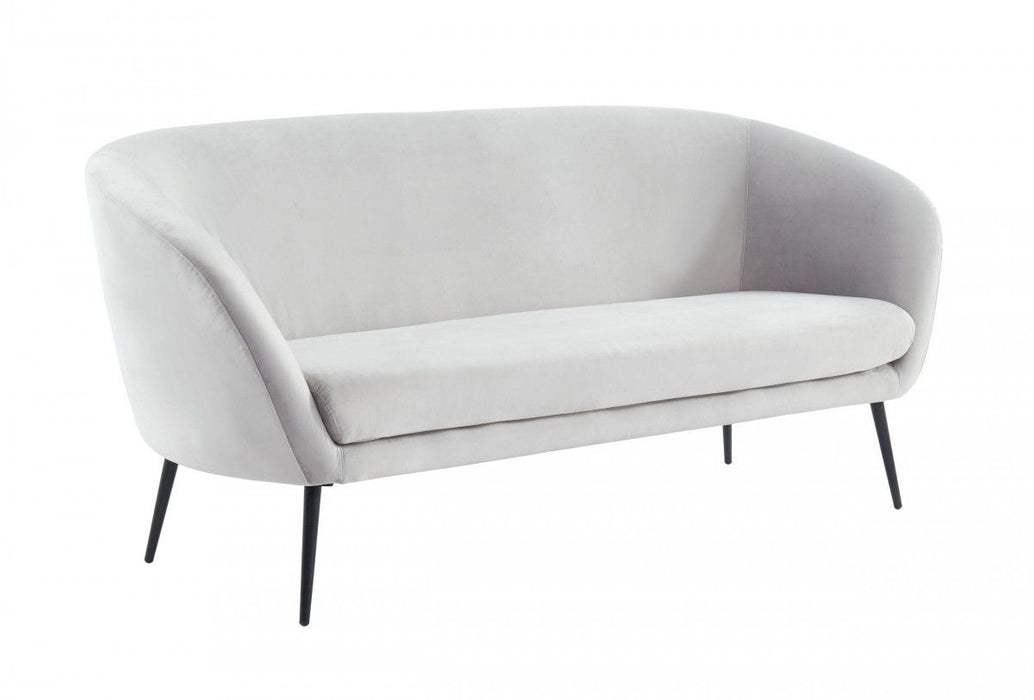 Sofa With Black Legs - Light Gray