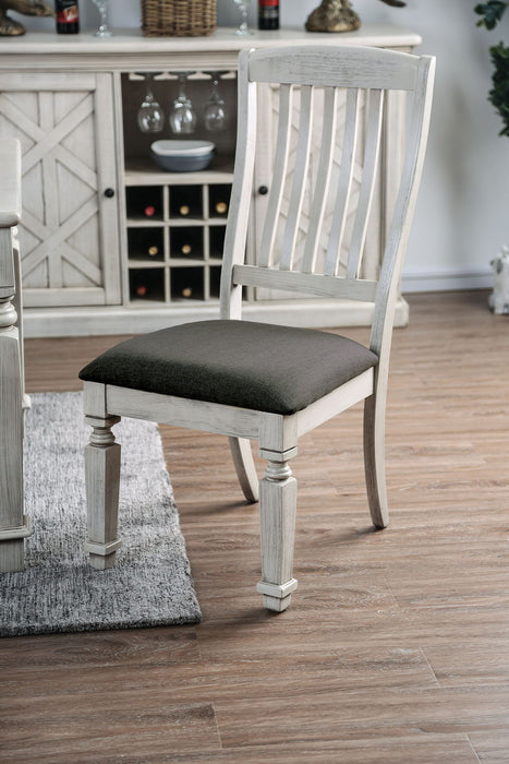 Georgia - Side Chair (Set of 2) - Antique White / Gray - Simple Home Plus