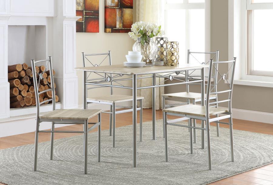 Anna - 5-Piece Rectangular Dining Set - Simple Home Plus