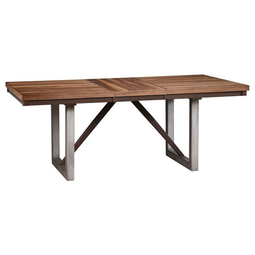 Spring Creek - Dining Table With Extension Leaf - Natural Walnut - Simple Home Plus