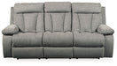 Mitchiner - Fog - Rec Sofa W/Drop Down Table - Simple Home Plus