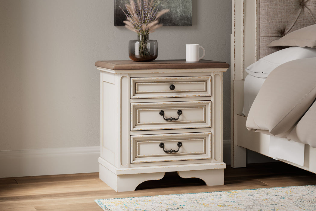 Realyn - White / Brown / Beige - Three Drawer Night Stand - Simple Home Plus