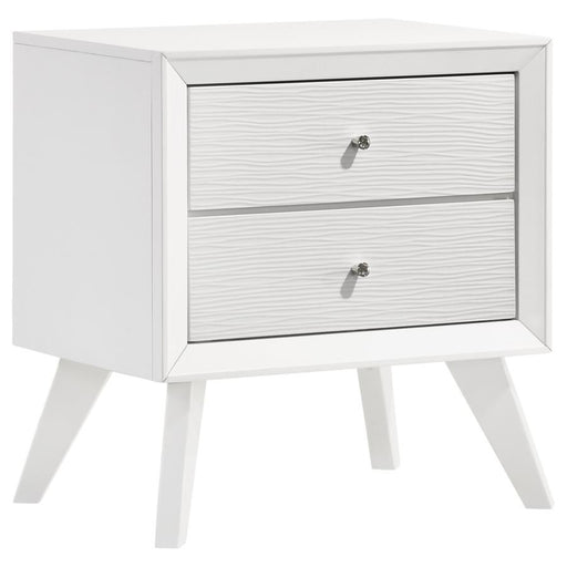 Janelle - 2-Drawer Nightstand - White - Simple Home Plus