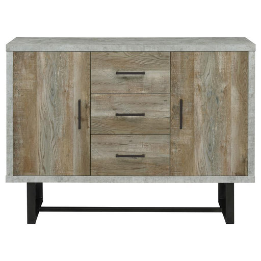 Abelardo - 3-Drawer Accent Cabinet - Weathered Oak And Cement - Simple Home Plus