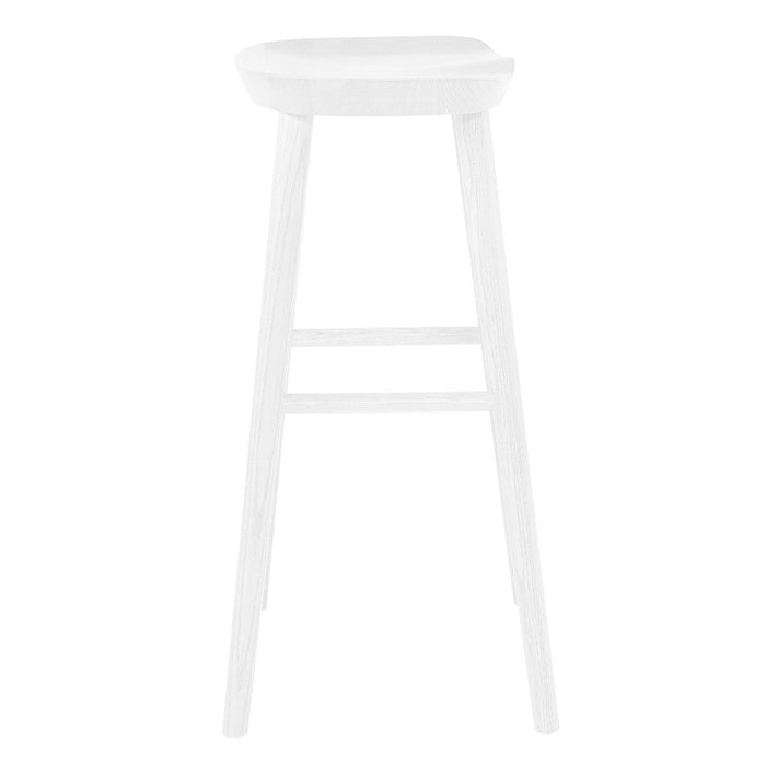 Backless Bar Height Bar Chair - White