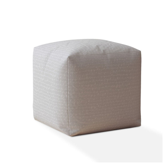 Cotton Pouf Cover - Gray