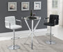 Denali - Round Glass Top Bar Table - Chrome - Simple Home Plus