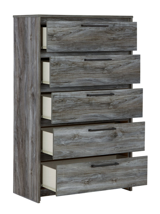 Baystorm - Gray - Five Drawer Chest - Simple Home Plus