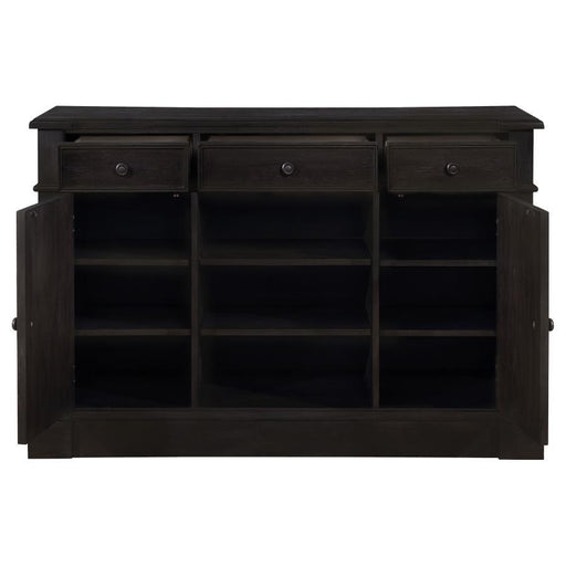 Phelps - 2-Door Rectangular Server - Antique Noir - Simple Home Plus