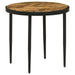 Hayden - Metal Round Side Table - Natural Mango And Black - Simple Home Plus