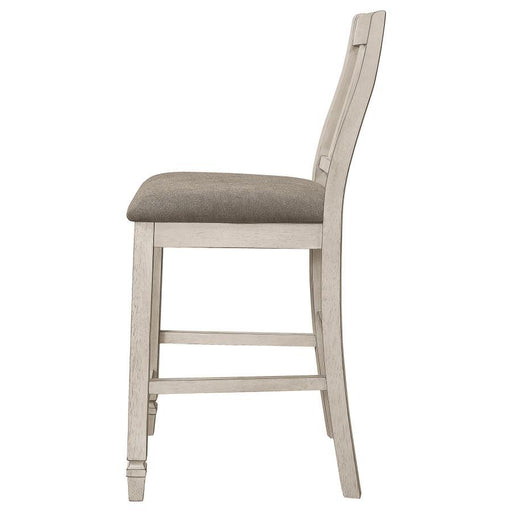 Sarasota - Slat Back Counter Height Chairs (Set of 2) - Gray And Rustic Cream - Simple Home Plus