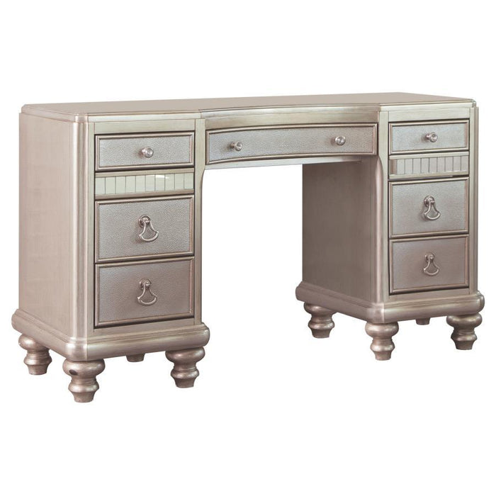 Bling Game - 9-Drawer Vanity Desk - Metallic Platinum - Simple Home Plus