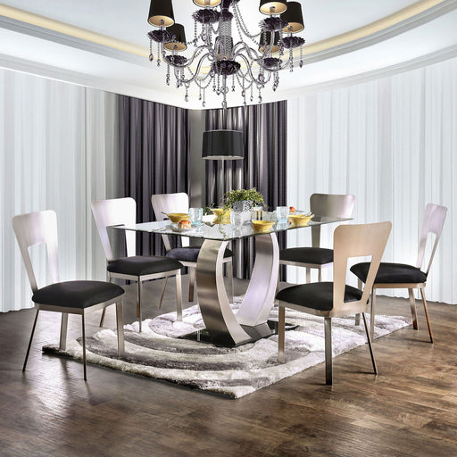 Nova - Dining Table - Silver / Black - Simple Home Plus