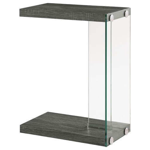 Colby - Accent Table Weathered Gray And Clear - Simple Home Plus