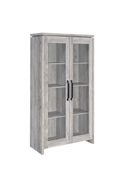 Alejo - 2-Door Tall Cabinet - Gray Driftwood - Simple Home Plus