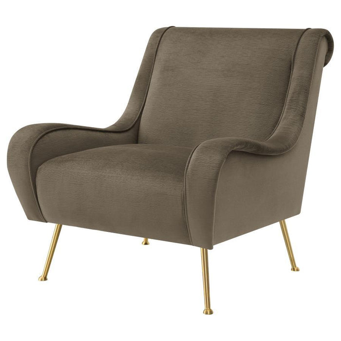 Ricci - Upholstered Saddle Arms Accent Chair - Simple Home Plus