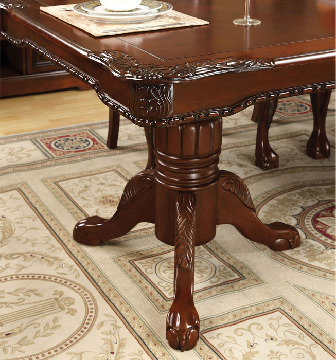 George Town - Dining Table With Double Pedestals - Cherry - Simple Home Plus