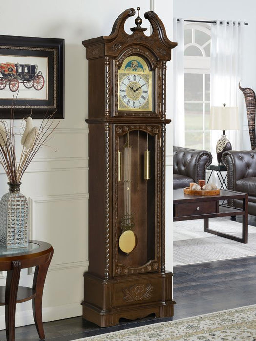 Cedric - Grandfather Clock With Chime - Golden Brown - Simple Home Plus