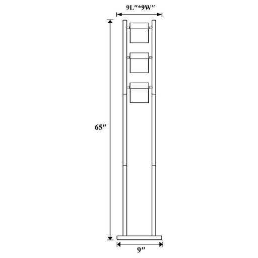 Munson - Floor Lamp With 3 Swivel Lights - Brushed Silver - Simple Home Plus