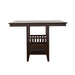 Jaden - Square Counter Height Table With Storage - Espresso - Simple Home Plus