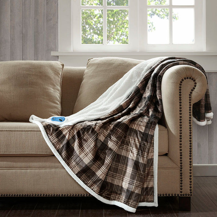 Tasha - Oversized Heated Throw - Brown